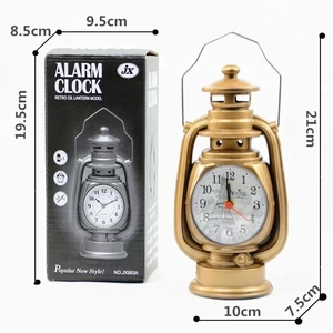 Detailed size specifications for vintage lantern clock with gift box and dimensions