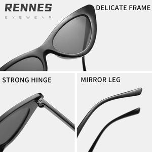 Retro oversized cat eye sunglasses for women with polished frame and metal hinges