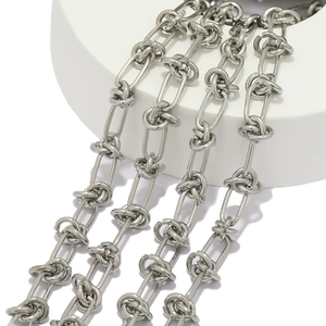 Stainless Steel Knot Chain DIY Jewelry Making Accessory For Necklaces Bracelets Hip Hop Punk Style Bulk Link