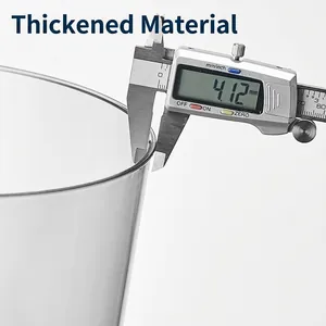 Minimalist luxury transparent trash bin with 4.12mm thickened high-transparency walls