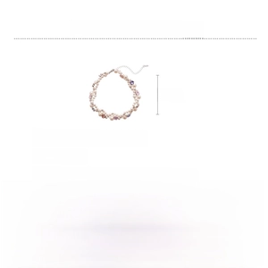 Detailed dimensions of pearl and heart bead necklace with length and weight specifications