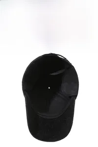 Detail of winter baseball cap showing fold-down ear flaps and warm fleece inner lining