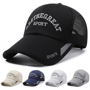 Men Breathable Mesh Baseball Cap Quick Dry Adjustable Trucker Hat Sunshade Sport Embroidery Curved Brim