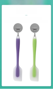 Silicone spatulas featuring a convenient hanging hole design for space-saving kitchen storage