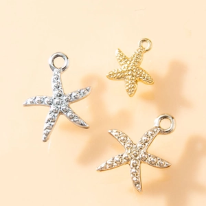 Starfish Charms Alloy Gold Silver Plated Ocean Theme DIY Jewelry Making Pendants For Necklace Bracelet