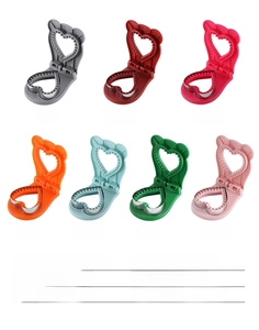 Macro shot of colorful heart-shaped sandwich cutters with durable stainless steel blades