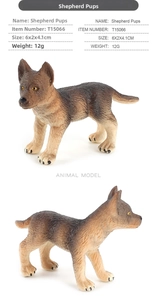 Detailed realistic shepherd pup animal model showing 6x2x4.1cm size and fur textures