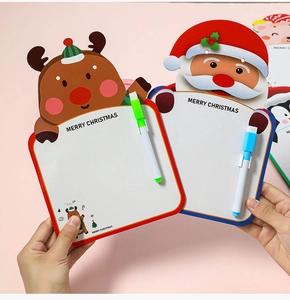 Christmas themed double-sided drawing boards with reindeer and Santa Claus designs