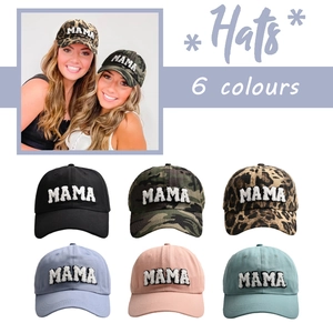 Baseball Cap Cotton Chenille Patch Letter Embroidery MAMA MINI Sun Hat Adjustable Outdoor Casual Parent Child