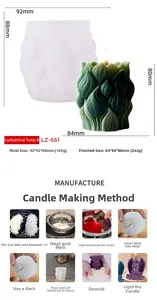Detailed dimensions and step-by-step DIY guide for cylindrical tulip candle mold