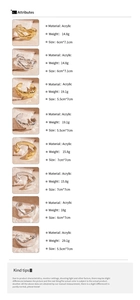 Detailed view of acrylic bracelets with twisted textures and polished metallic finish