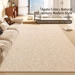 Living Room Area Rug Waterproof Valmont Velvet Modern Minimalist Wabi Sabi Non-Slip Large Washable Carpet For Bedroom Home
