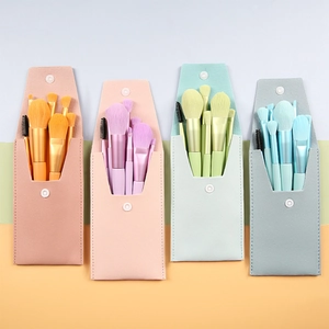 Synthetic Fiber Soft Bristles Makeup Brushes Portable Travel Cosmetic Tools For Eye Shadow Blush Foundation Concealer