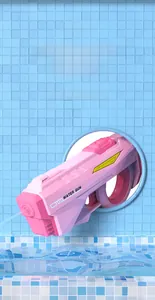 Pink high-tech electric water gun with automatic firing nozzle and sturdy ABS frame