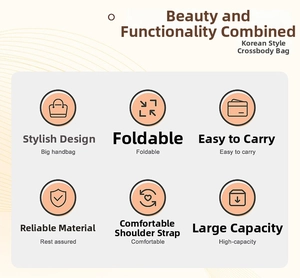 Detailing features like high capacity, foldable design, and comfortable straps for kids' bags