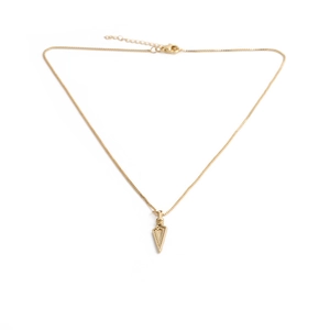 Fashionable copper zircon evil eye pendant necklace with golden arrow charm and fine chain