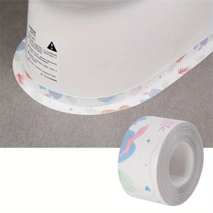 Self-adhesive waterproof sealant tape with colorful leaf and heart pattern for kitchen