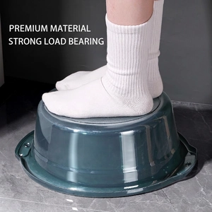 Thickened dark green plastic basin showing high load-bearing capacity and durable structure