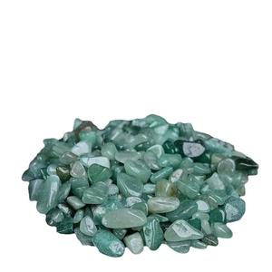 Polished natural green crystal tumbled stones for home decor and aquarium landscaping