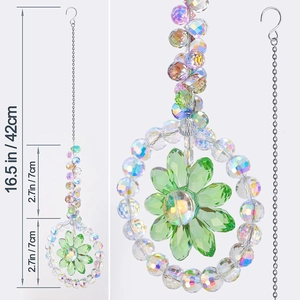 Κρυστάλλινη ανθοδέσμη suncatcher με πολύχρωμες χάντρες για διακόσμηση κήπου και σπιτιού