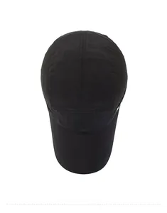 Top view of a lightweight quick-dry baseball cap featuring breathable mesh panels and logo