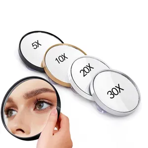 Round Magnifying Makeup Mirror With Powerful Suction Cups High Definition Portable Vanity Mirror For Shaving And Grooming
