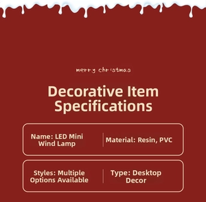 Detailed material specifications for Christmas LED lantern made of resin and PVC