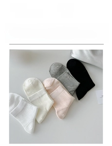 Detailed knit texture of premium cotton ballet-style breathable mesh socks in five colors