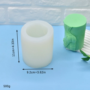 Female body cylinder silicone mold for 11cm height artistic candles and mousse cakes