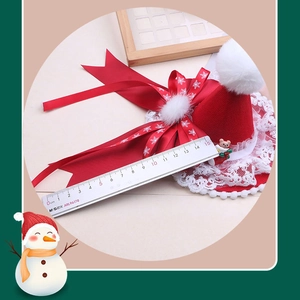 Accessorio per capelli mini cappello di Natale con fiocco rosso e orsetto