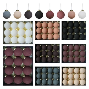 Christmas Ball Ornaments Frosted Matte Plastic Shatterproof Holiday Tree Hanging Decorations For Party Home Decor