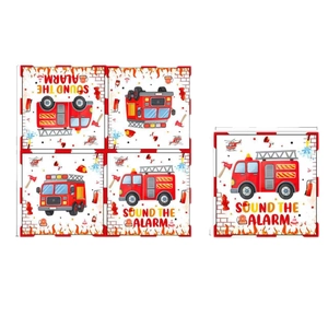 Tappetini gioco in schiuma a tema vigili del fuoco con grafiche colorate per bambini