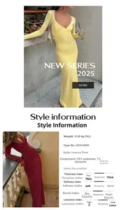 Dettagli su taglia e tessuto per abito da sera elegante con composizione del materiale
