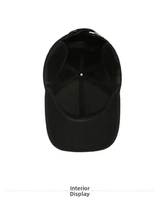 Detailed inner view of men's winter baseball cap showing structure and metal buckle