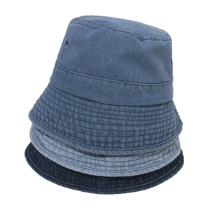 Retro Washed Denim Bucket Hat Casual Vintage Jean Fisherman Cap Foldable Sun Shade For Men Women