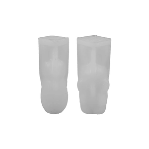 3D Hasen Silikonform für Ostern DIY Kerzen mit strukturierter Schleife Verzierung