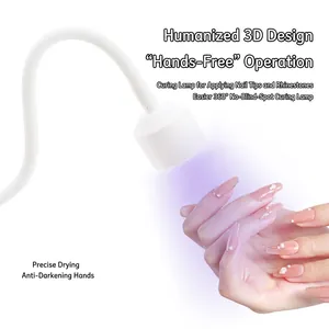 Draagbare witte UV LED nagellamp met 360 flexibele zwanenhals voor nauwkeurige harding