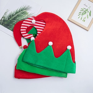 Cappello Da Elfo Di Natale In Flanella Con Campanellini E Pompon Decorazione Per Feste Festive Per Adulti Bambini Cosplay