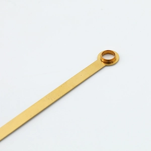 Minimalist gold-tone quartz clock hands made of pure copper for watch repair DIY