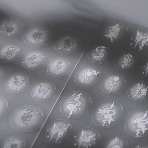 Japanese style 3D embossed nail stickers with roses snakes and butterfly patterns