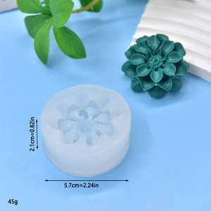 Lotus flower silicone mold for DIY soap and candle making with 5.7cm diameter size