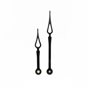 Retro black metal clock hands with decorative cutout design for quartz wall clocks