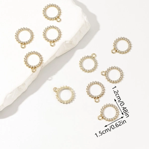 Luxury sunburst geometric rhinestone pendant with gold metal base for DIY jewelry