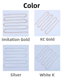 Hollow star chain links in gold, KC gold, silver and white K finishes for DIY jewelry