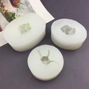 Three-piece set of white cherry blossom silicone molds for DIY baking and resin crafts