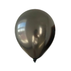 Glossy black latex balloon in 10-inch size shown against a clean white background