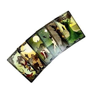 Fan-shaped display of Sea Soul Journey Oracle cards featuring Sun and Moon designs