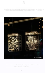 Detail of LED Christmas suction cup lights with 3D snowflake and snowman patterns