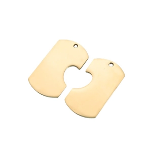 DIY gold stainless steel heart shaped puzzle keychain pendant for couples and lovers