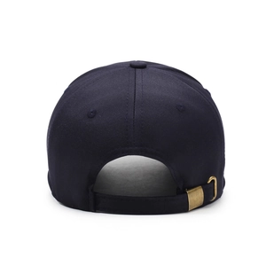 Classic cotton baseball cap with adjustable brass buckle and six-panel design for men